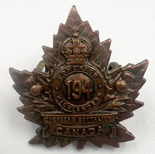 Genuine ww1 194th battalion - ww1,