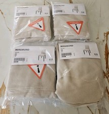 4 X Ikea Bergmund Hallarp Beige 404.862.07 Cotton And Polyester Chair Covers.