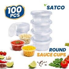 Satco Sauce Cups & Lids 2oz