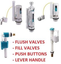 TOILET FLUSH FILL VALVE SYSYEM BUTTON CISTERN DUAL PUSH SIPHON BOTTOM SIDE