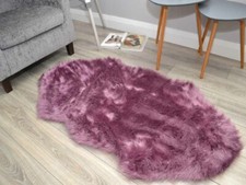 Rugs Sheepskin Faux Fur Plum