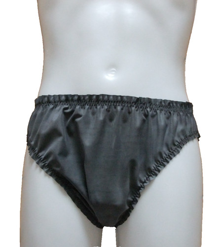 Black latex panties rubber - black,