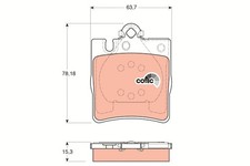 REAR BRAKE PAD SET DISC BRAKE FITS: MERCEDES-BENZ E-CLASS E 320 /E 420 /E 50