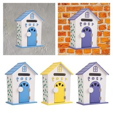 Wall Mount Mailbox Garden Wooden Post Box Mail Box Versatile Coffee Shop