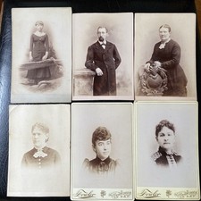 Antique Cabinet Cards Photographs Women Victorian Portraits Herkimer NY Bostmick