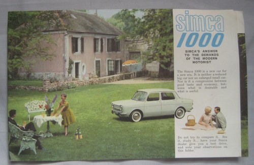 1966 simca 1000 brochure - 1966,