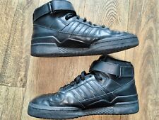 ADIDAS ORIGINALS FORUM MID TRAINERS SIZE 11 FULL BLACK LEATHER SIZE 11