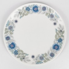Vintage Wedgwood Clementine Blue Flower Border Dinner Lunch Plate 8" Excellent