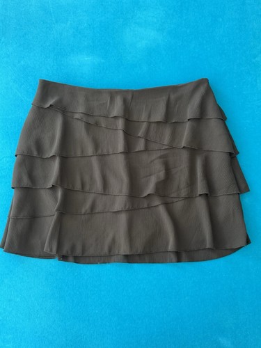 Zara black frill skort size - black,