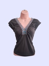 Brown and turquoise blue lace