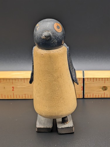 Vintage wood penguin - vintage,