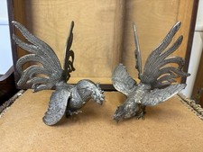 Vintage pair of fighting cockerels