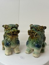 Pair of small Chinese foo dogs