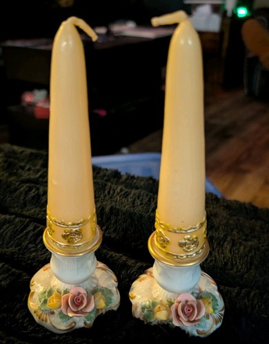 Dresden porcelain candlestick - dresden,