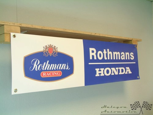 Rothmans honda racing banner - rothmans,