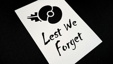 LEST WE FORGET Phrase Poppy