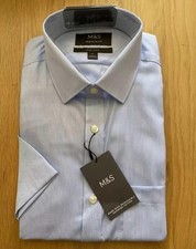M&S MENS PALE BLUE & WHITE PIN
