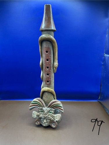Vintage mayan aztec clay - mayan,
