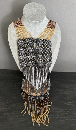 Zulu beaded scarf necklace - zulu,