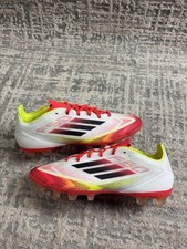 Size 9.5 - Adidas F50 Pro White Red Solar Yellow Firm Ground FG IE1275