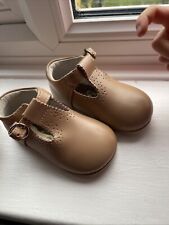 Baby Boy Shoes Size 20, UK 4, Brown, No Sole, Spanish Style