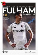 FULHAM v WOLVERHAMPTON WANDERERS PREMIER LEAGUE PROGRAMME 01/11/2025 BUY IT NOW 