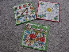 3 Vintage children's handkerchiefs