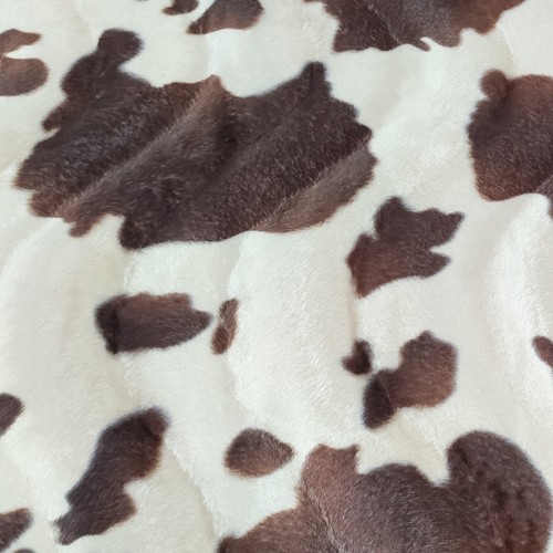 Luxury brown cow velboa faux - cow,