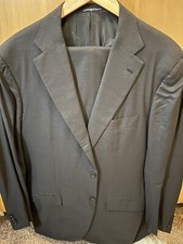 Kiton of Napoli Gray Pinstriped Suit 44 Stunning RRP 4.5k