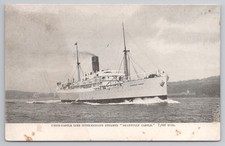 Union-Castle Line Steamer SS Grantully Castle Ship Vintage Postcard (c.1910s)