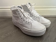 Vans SK8 Hi Stacked Women’s White High Top Platform Trainers - Size UK 6 - VGC
