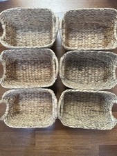John Lewis Hyacinth Wicker Woven Baskets X6