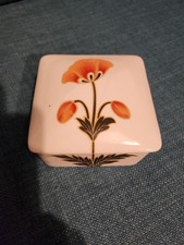 Stunning India Jane Ceramic Trinket Box with Lid Mughai Inspired Floral Design
