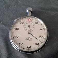Vintage Nero Lemania Swiss Chronograph Stopwatch