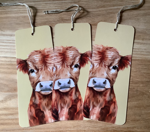 Highland cattle bookmarks - 3x,