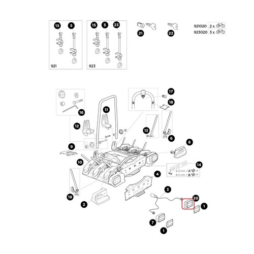 Thule light pin right for - right,