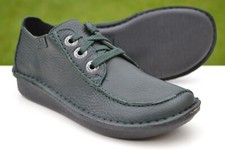 Clarks BNIB Ladies Shoes FUNNY DREAM Dark Green Leather Various Sizes