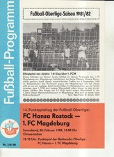 OL 81/82 FC Hansa Rostock -