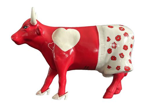 Cow parade figurine las - cow,