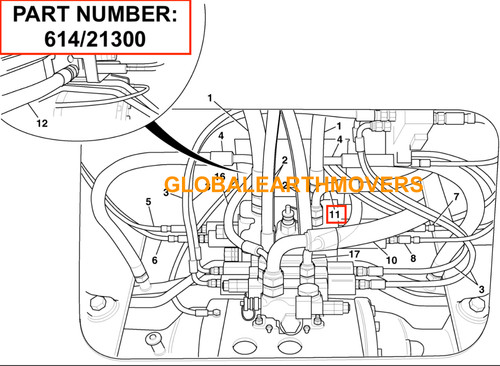 Jcb backhoe circuit - -, 5/8