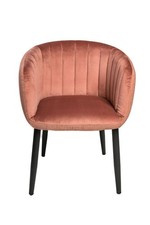 Dining Occasional Chair in Velvet and Felt Padded