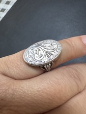 ANTIQUE SILVER MOURNING RING