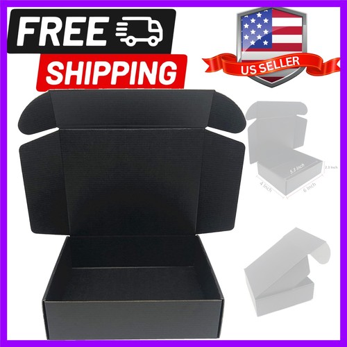 Black cardboard shipping box - black,