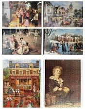 6 x Vintage 1000 & 500 Piece Jigsaw Puzzle Bundle Job Lot Retro Scenes Puzzles