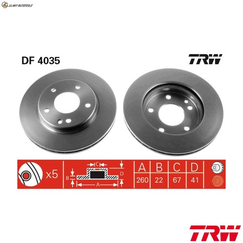 Brake discs df4035 for - brake,