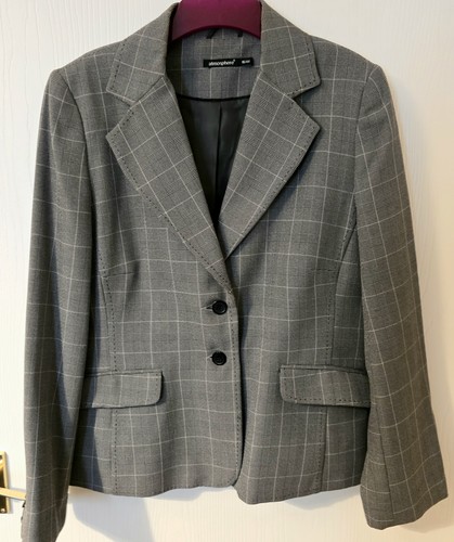 Ladies lined grey - check, jacket