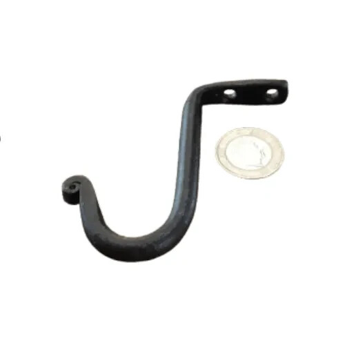 Hook black wrought iron door - hook,