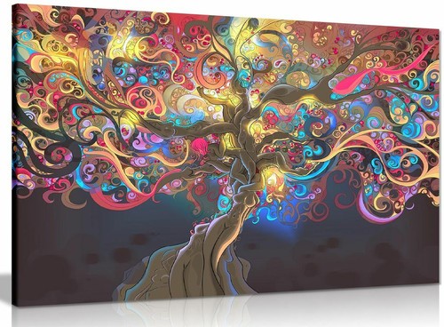 Psychedelic trippy art tree - trippy,