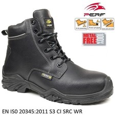 Men Leather Waterproof Safety Composite Toe Cap Ankle Boots Work Site Shoes Size
