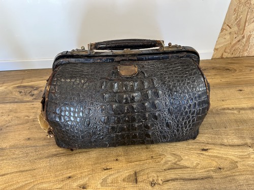Antique doctor bag crocodile - antique, doctor's